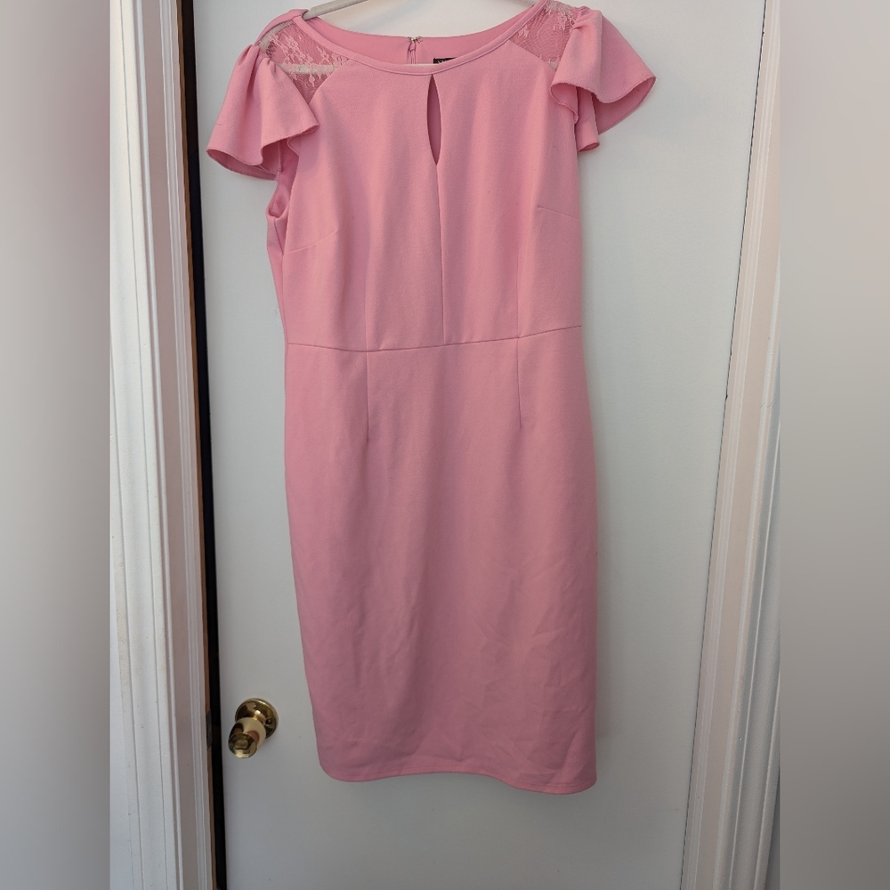 New York & Company Pink Midi Dress